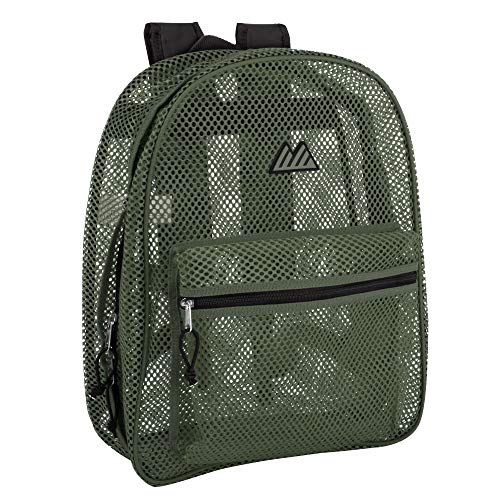 Summit Ridge Mesh Backpacks for Kids, Adults, School, Beach, and Travel, Colorful Transparent Mesh Backpacks with Padded Straps Large - Image 1