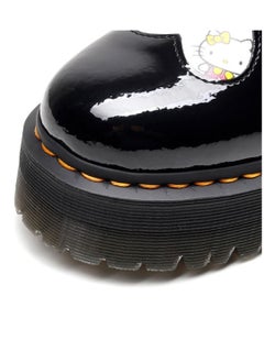 Loquat Genuine Leather Low Cut British Fashion Student Muffin Sole Leather Shoes Black  - Image 4