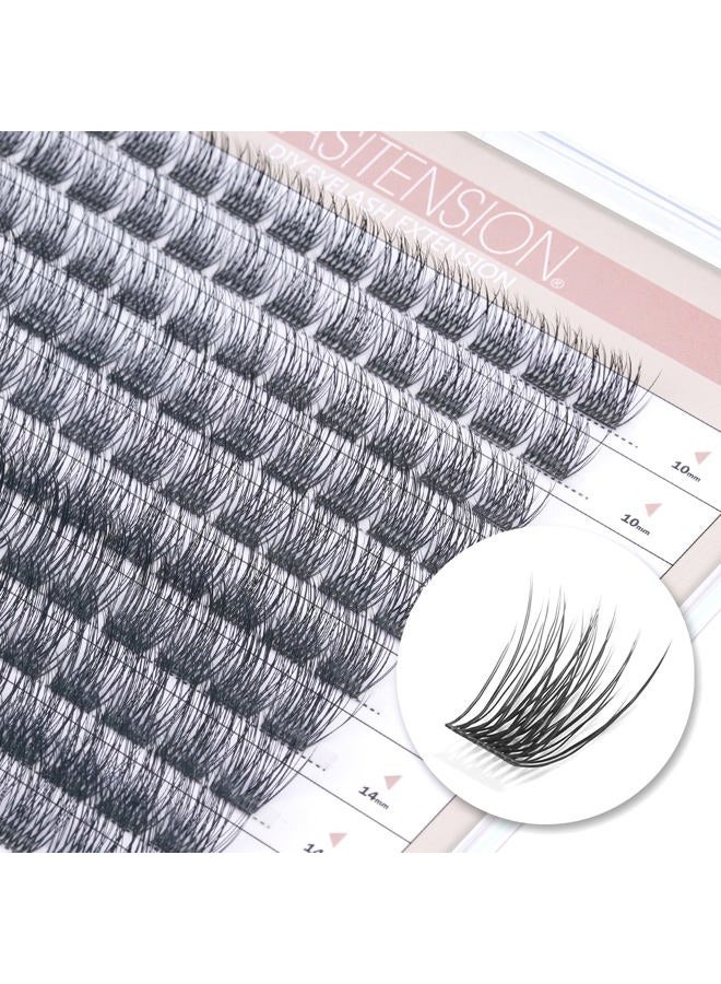 EASITENSION DIY Eyelash Extension Lash Clusters 120 Clusters False Eyelash 3D Effect Individual Natural Lashes Set at Home Eyelash Extension Kit Lashes Pack Volume Cross Mixed - Image 1
