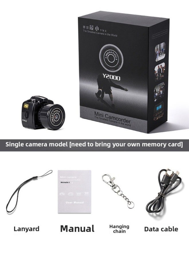 Generic Mini Digital Camera Campus Mini High-Definition Portable Small Student Party Portable Card Machine Gift For Boys And Girls-Body Color:[basic Version] Single Camera (you Need To Bring Your Own Memory Card And Card Reader) (can Record And Transfer To Mobile Phone)  - Image 1
