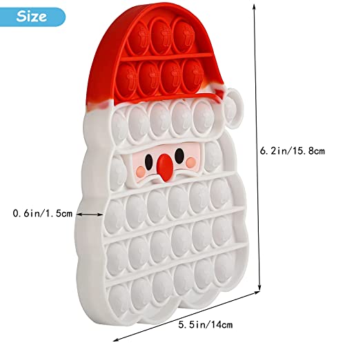 AIZIXIN Christmas Pop Bubble Fidget Sensory Toys Santa Claus Squeeze Sensory Toys Christmas Novelty Gifts for Kids Stress Relief and AntiAnxiety Tools for Kids and Adults - Image 5