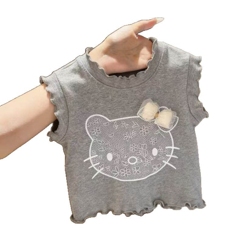 Girls' Sleeveless Vest Top with Ruffle Bow, 2026 - Image 3