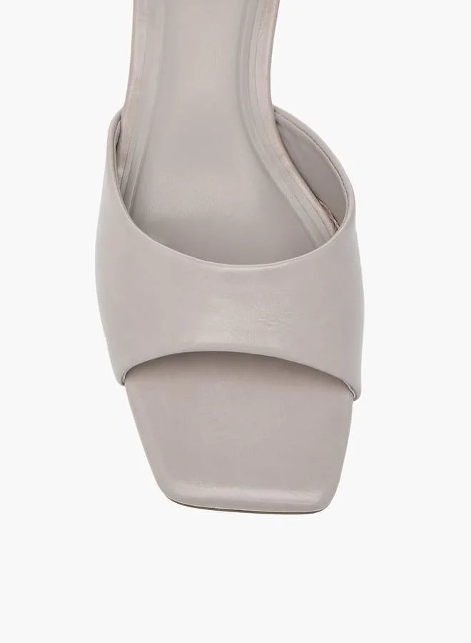 Celeste Womens Solid Slip-On Sandals With Kitten Heels