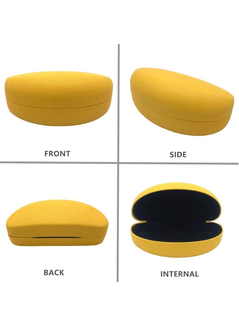 SOLARAE Hard Shell Eyeglasses Case, 2 PACK Protective Case For Sunglasses and Eyeglasses, Sunglasses Case Concise, Suitable for storing men's and women's glasses, Yellow and Black - Image 2