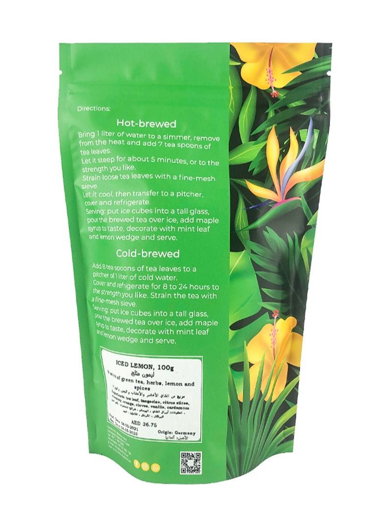 Tealand Green Tea Iced Lemon Herbaceous Lightly Astringent Thirst Quenching Genuine & Antioxidant Rich 100g - Image 2