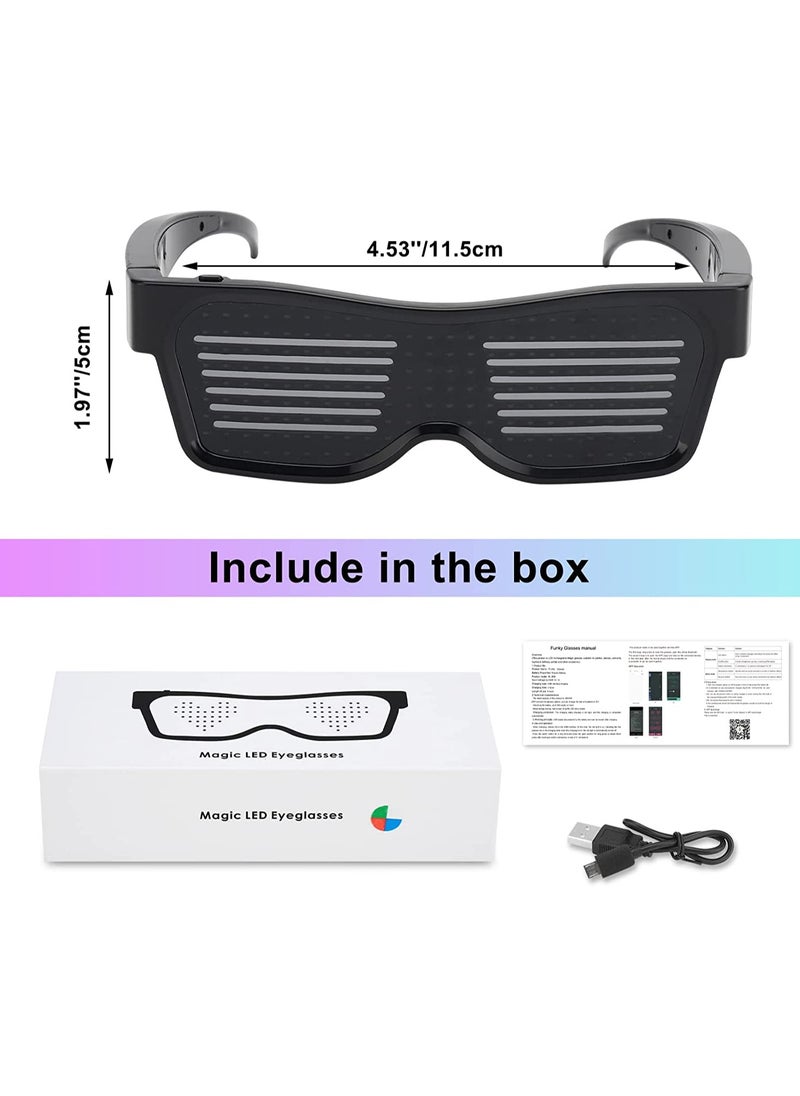 amazing.EGP - USB Rechargeable Christmas Party Dynamic Luminous LED Glasses (Screen_Multi-Color) - Image 1