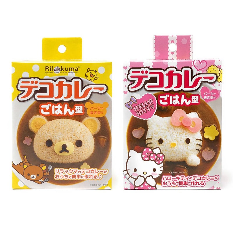 OSK Mold Set for Rice Decoration for Kids, Rilakkuma and Hello Kitty Rice Decoration Set, BPA Free (Rice Mold Set) - Image 1