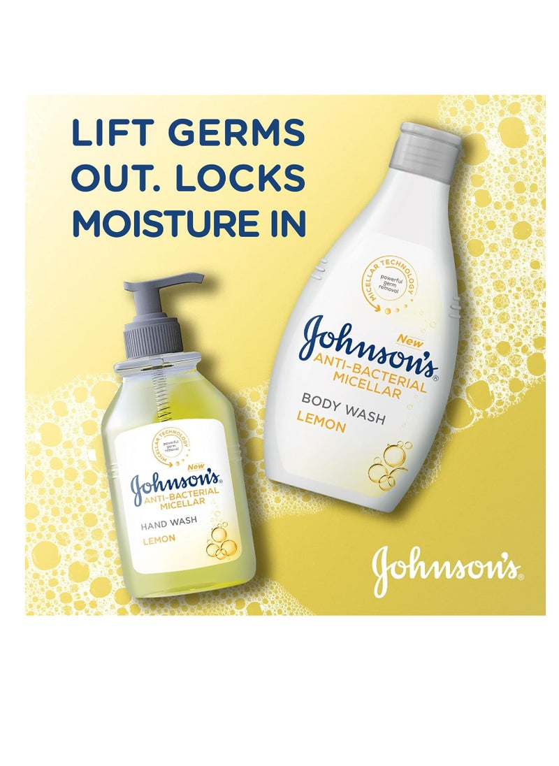 Johnson & Johnson Johnson's Hand Wash, Anti-Bacterial Micellar, Lemon, 500 ml  - Image 4