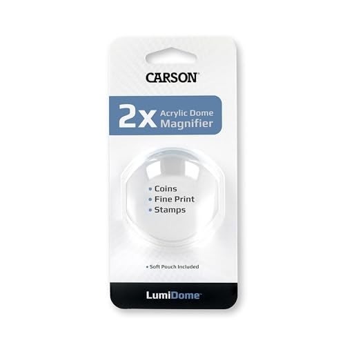 Carson LumiDome 2x Power Acrylic Ball Loupe Magnifier with 2.0 Inch Base (LD-33) - Image 5