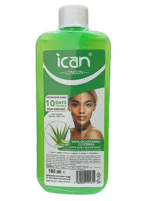 iCan London ican London Aloe Vera Extract Skin Lightening Glycerine 100ml  | Best Price Kuwait | Salmiya, Jabriya