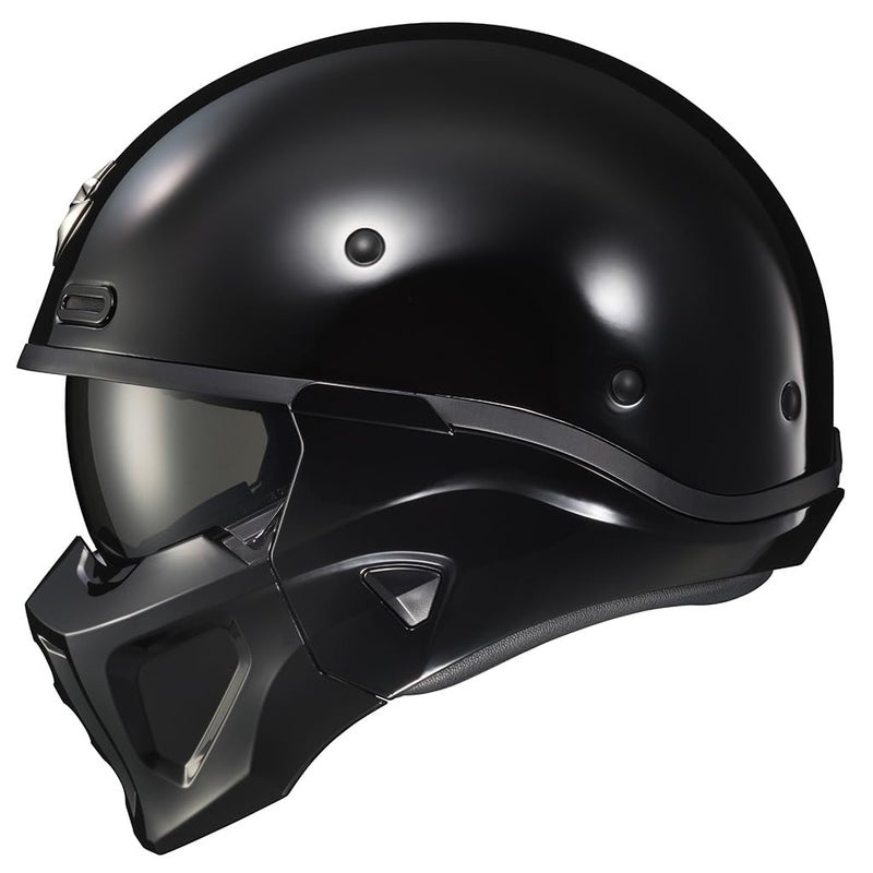ScorpionEXO Covert X Open Face Half Shell 34 Motorcycle Helmet Comm Ready Speaker Pockets DOT Solid Black 2XLarge