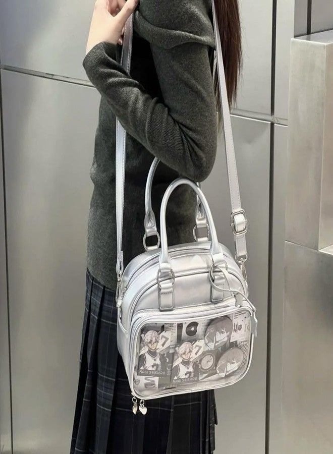 Vobomo Ita Bag Ita Backpack with Insert Big Capacity Single Shoulder Bag Crossbody Bag Y2k Handbag Commuter Bag (Black) - Image 3
