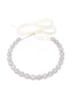 Oriamour Oriamour Crystal Wedding Headband Bridal Headpiece Rhinestone Bridal Hair Accessories For Brides Flower Girl Bridesmaids Silver 