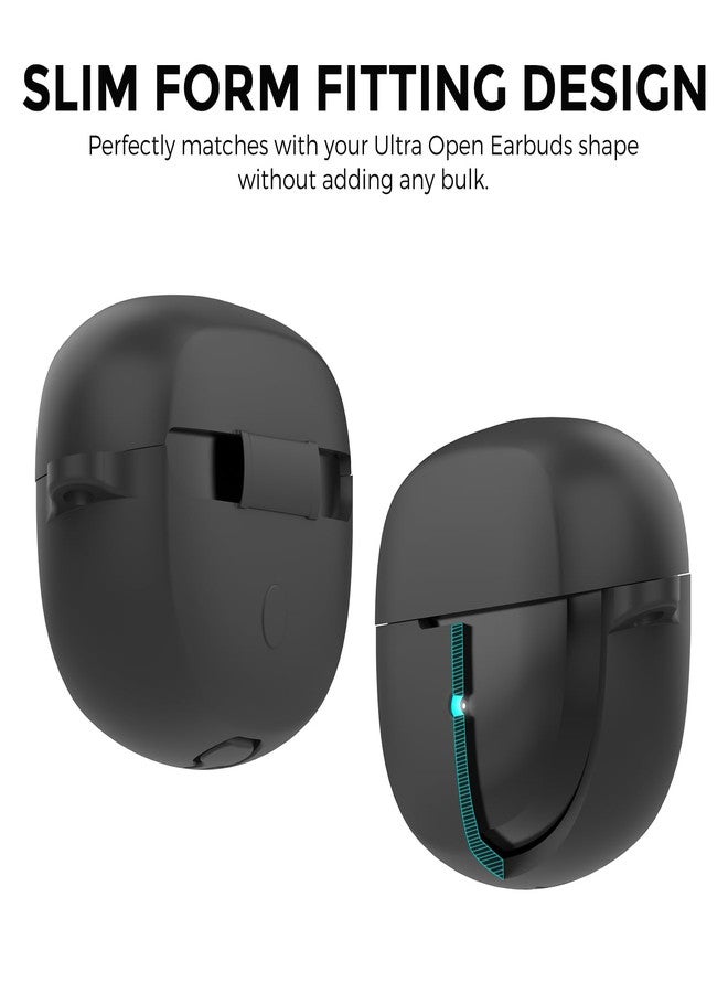 AHASTYLE Silicone Case for New Bose Ultra Open Earbuds (2024) [Added Metal Carabiner] Shockproof Full Protective Skin Case Cover Compatible with New Bose Ultra Open Earbuds 2024 (Black) - Image 5