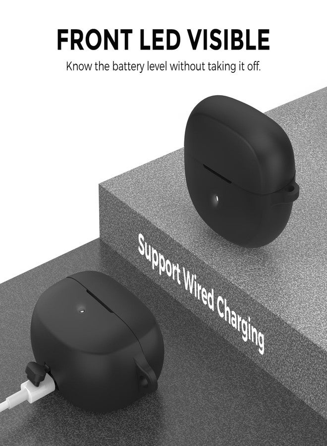 AHASTYLE Silicone Case for New Bose Ultra Open Earbuds (2024) [Added Metal Carabiner] Shockproof Full Protective Skin Case Cover Compatible with New Bose Ultra Open Earbuds 2024 (Black) - Image 3