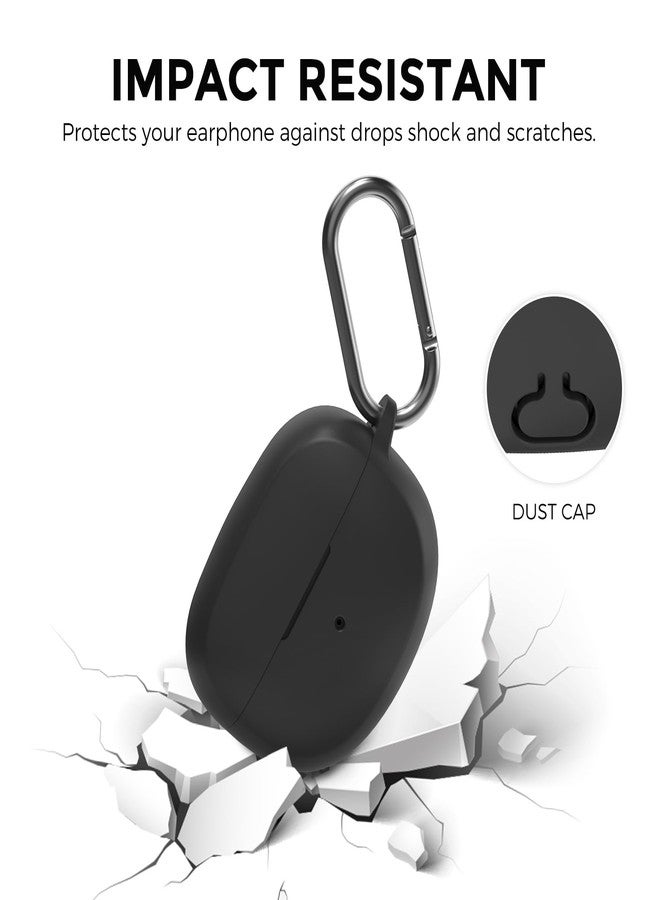 AHASTYLE Silicone Case for New Bose Ultra Open Earbuds (2024) [Added Metal Carabiner] Shockproof Full Protective Skin Case Cover Compatible with New Bose Ultra Open Earbuds 2024 (Black) - Image 4