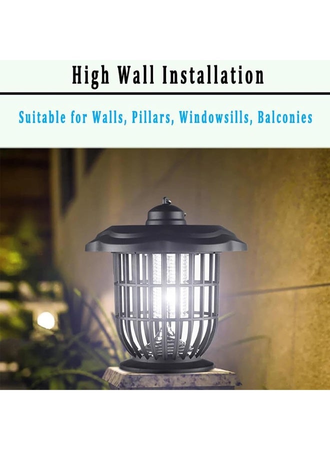 DUNISO 4 Pcs Solar Bug Zapper，3 in 1 Outdoor Waterproof Mosquito Killer and Lighting Lamp，Outdoor Solar Powered Mosquito Zappers，Used for Attracting Mosquitoes, Flies, and Lighting Outdoors,Black  - Image 4