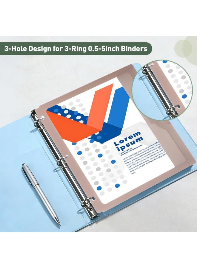 Treehole 5-Tab Binder Divider with One Full Pocke Dividers for 3 Ring Binder, Recipe Binder Dividers for US Letter Size 8.5 x 11', Index Dividers for Office, School Pastel Color (1 Set) (5TAB-1SET) - Image 5