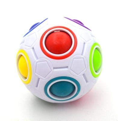 KITMEER Magic Rainbow Ball Goti Fidget Brainteaser Toy Puzzle Cube for 24 Months and Up, Multicolour - Image 2