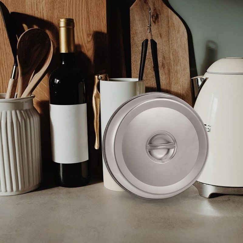 غطاء شريحة اللحم من الفولاذ المقاوم للصدأ، غطاء طعام وقائي بمقبض دائري للاستخدام المنزلي وفي المطاعم - Image 5