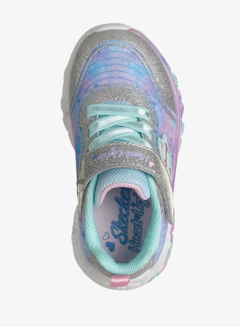 SKECHERS Girls Eternal Heart Lights Hook & Loop Sneakers
