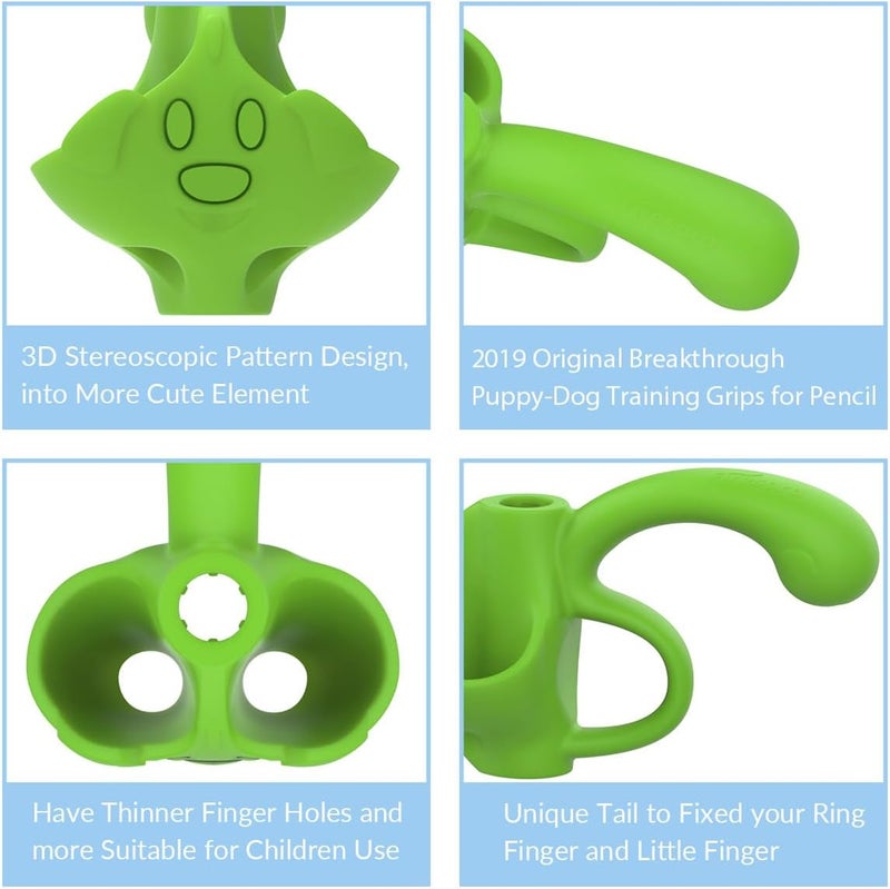 Firesara training grips for pencil, Original Training Grips Puppy Design Posture Correction for Kids Preschoolers Children Adults Special Needs Handwriting Aid for Lefties or Righties (3PCS) - Image 4
