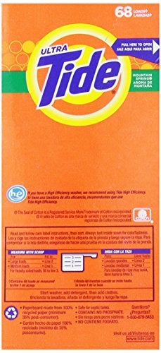 Tide Powder Laundry Detergent, Mountain Spring, 68 loads, 95 oz - Image 4