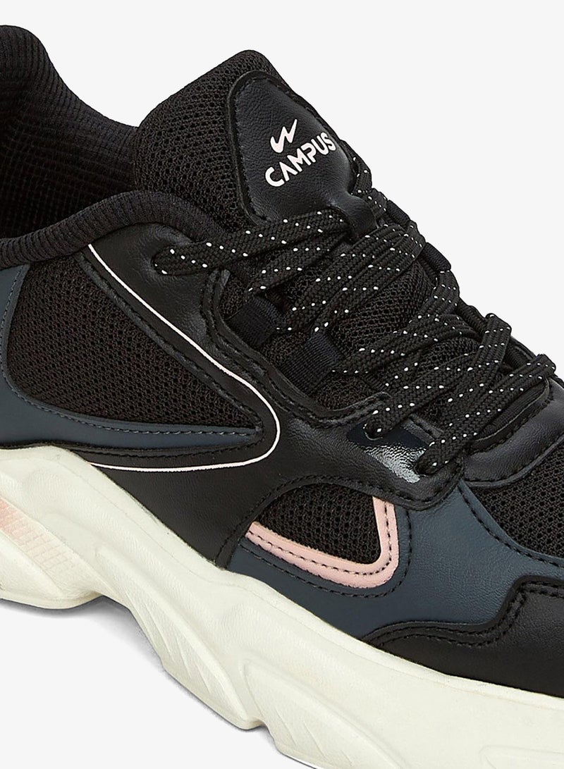 CAMPUS Women’s Sporty Black Sneakers Shoes with Pink Accent– A Versatile Choice for Both Workout and Casual Style - Image 5