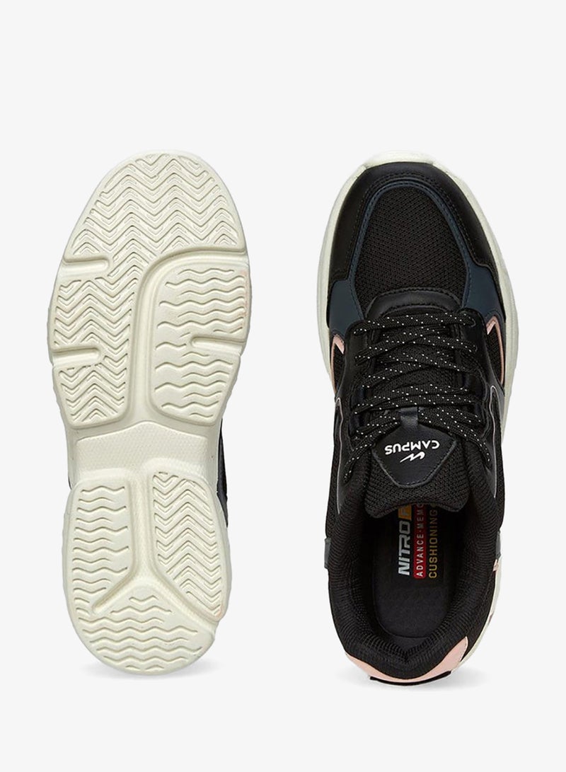 CAMPUS Women’s Sporty Black Sneakers Shoes with Pink Accent– A Versatile Choice for Both Workout and Casual Style - Image 4