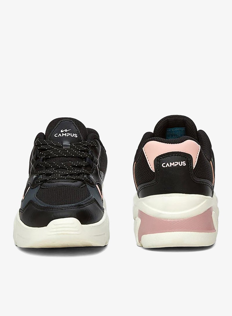 CAMPUS Women’s Sporty Black Sneakers Shoes with Pink Accent– A Versatile Choice for Both Workout and Casual Style - Image 3