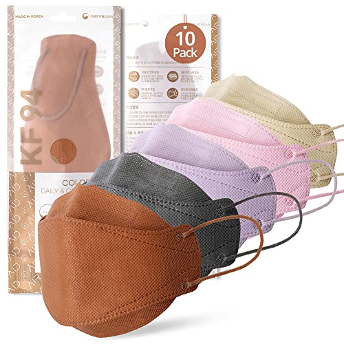 AIRAID-KF94 [Individually Wrapped] - Made in Korea, 3D Multicolor Packs, Face Protective Mask, Adult and Older Teens (Multicolor-10P) - Image 1