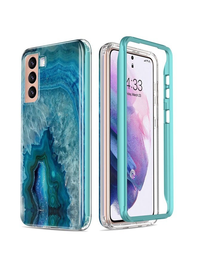 ESDOT for Samsung Galaxy S21 Case,Military Grade Passing 21ft Drop Test,Rugged Cover with Fashionable Designs for Women Girls,Shockproof Protective Phone Case for Galaxy S21 6.2" Agate Stone - Image 1
