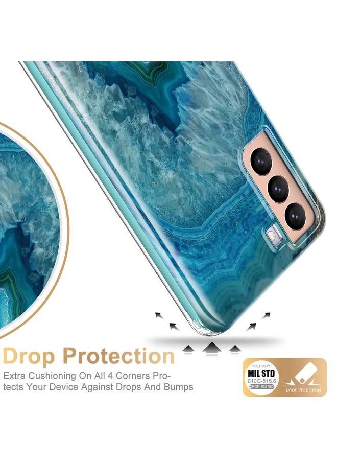 ESDOT for Samsung Galaxy S21 Case,Military Grade Passing 21ft Drop Test,Rugged Cover with Fashionable Designs for Women Girls,Shockproof Protective Phone Case for Galaxy S21 6.2" Agate Stone - Image 5