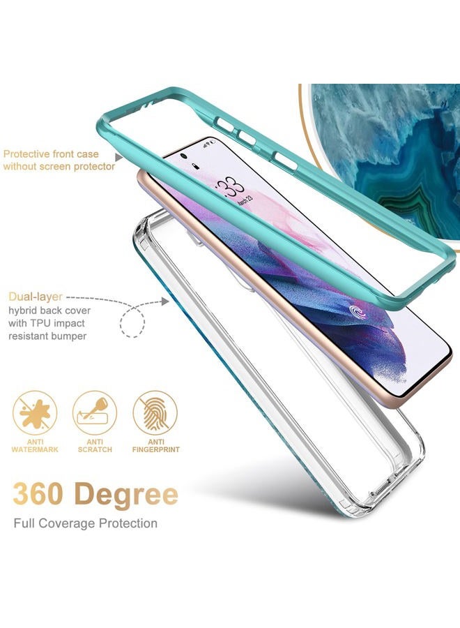 ESDOT for Samsung Galaxy S21 Case,Military Grade Passing 21ft Drop Test,Rugged Cover with Fashionable Designs for Women Girls,Shockproof Protective Phone Case for Galaxy S21 6.2" Agate Stone - Image 3