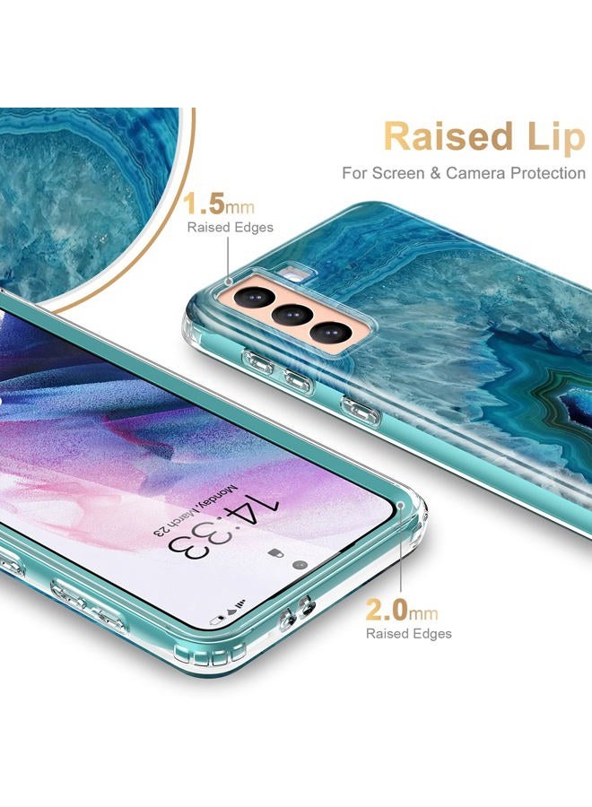ESDOT for Samsung Galaxy S21 Case,Military Grade Passing 21ft Drop Test,Rugged Cover with Fashionable Designs for Women Girls,Shockproof Protective Phone Case for Galaxy S21 6.2" Agate Stone - Image 4