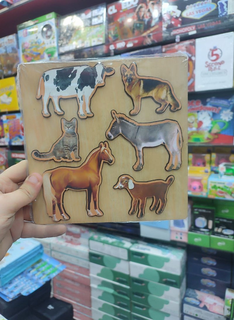 Wooden Animal Puzzle - Multicolor