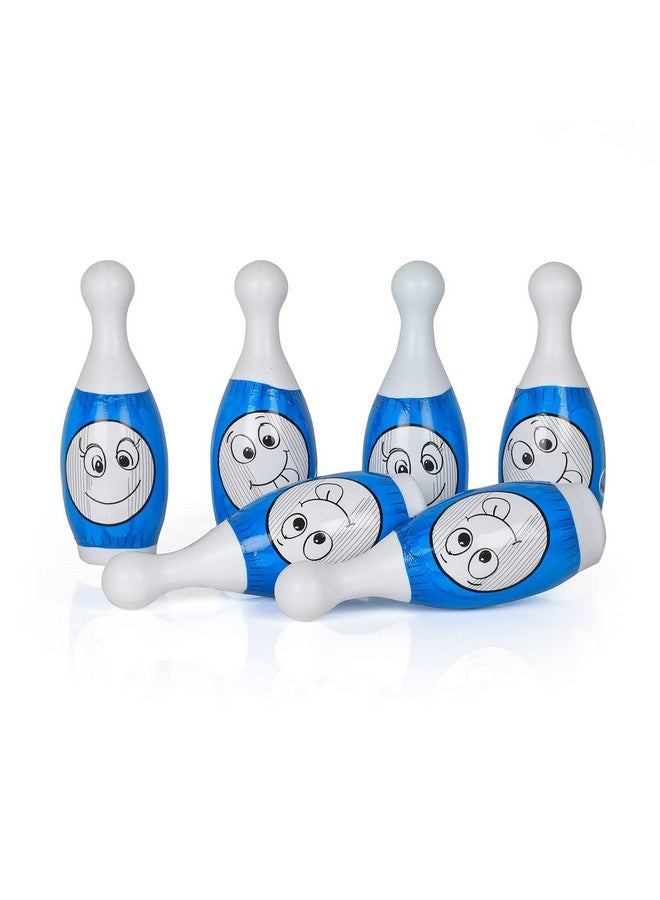 اتش اس انتربرايز لعبة البولينج للأطفال مجموعة البولينج المكونة من 6 كرات و2 كرة للأطفال للعب في الأماكن المغلقة والمفتوحة للأولاد والبنات (أزرق) - Image 3