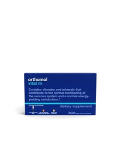Orthomol Vital M Vial, Men's Multivitamin, 7-Day Supply, Vitamins A, B, C, D, E, K, Calcium, Iodine, Omega-3  - Image 1
