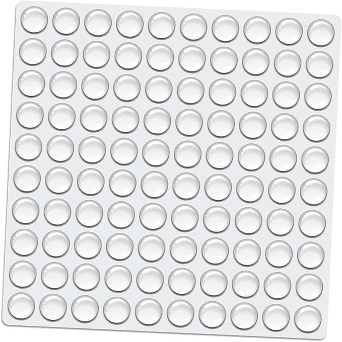 Bittern Bittern Round Door Handle Bumper SelfAdhesive Geometry Wall Protector Knob Shield Rubber Buffer Crash Pads Door Stoppers for Furniture Glass Table Home Office White Pack White 100 100 - Image 1