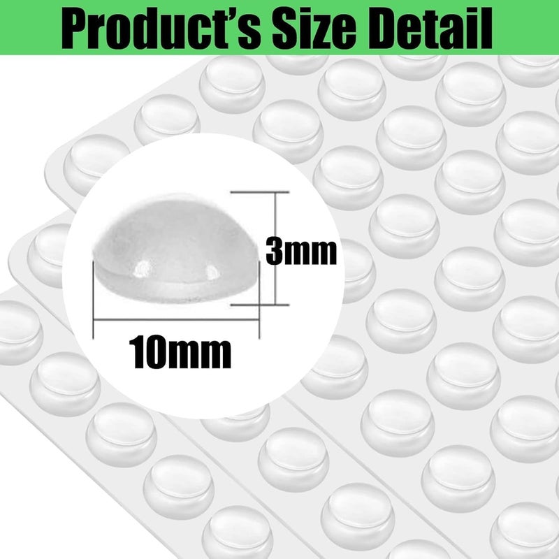 Bittern Bittern Round Door Handle Bumper SelfAdhesive Geometry Wall Protector Knob Shield Rubber Buffer Crash Pads Door Stoppers for Furniture Glass Table Home Office White Pack White 100 100 - Image 2
