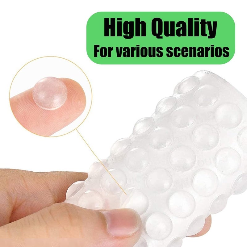 Bittern Bittern Round Door Handle Bumper SelfAdhesive Geometry Wall Protector Knob Shield Rubber Buffer Crash Pads Door Stoppers for Furniture Glass Table Home Office White Pack White 100 100 - Image 4