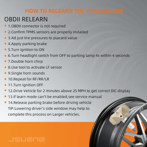 Jsueng TPMS Sensor for GM,Tire Pressure Monitoring System Sensor TPMS Replacement for GM Chevrolet Chevy GMC Cadillac,TPMS Sensor Replaces#15114379 15122618 4-Pack - Image 5