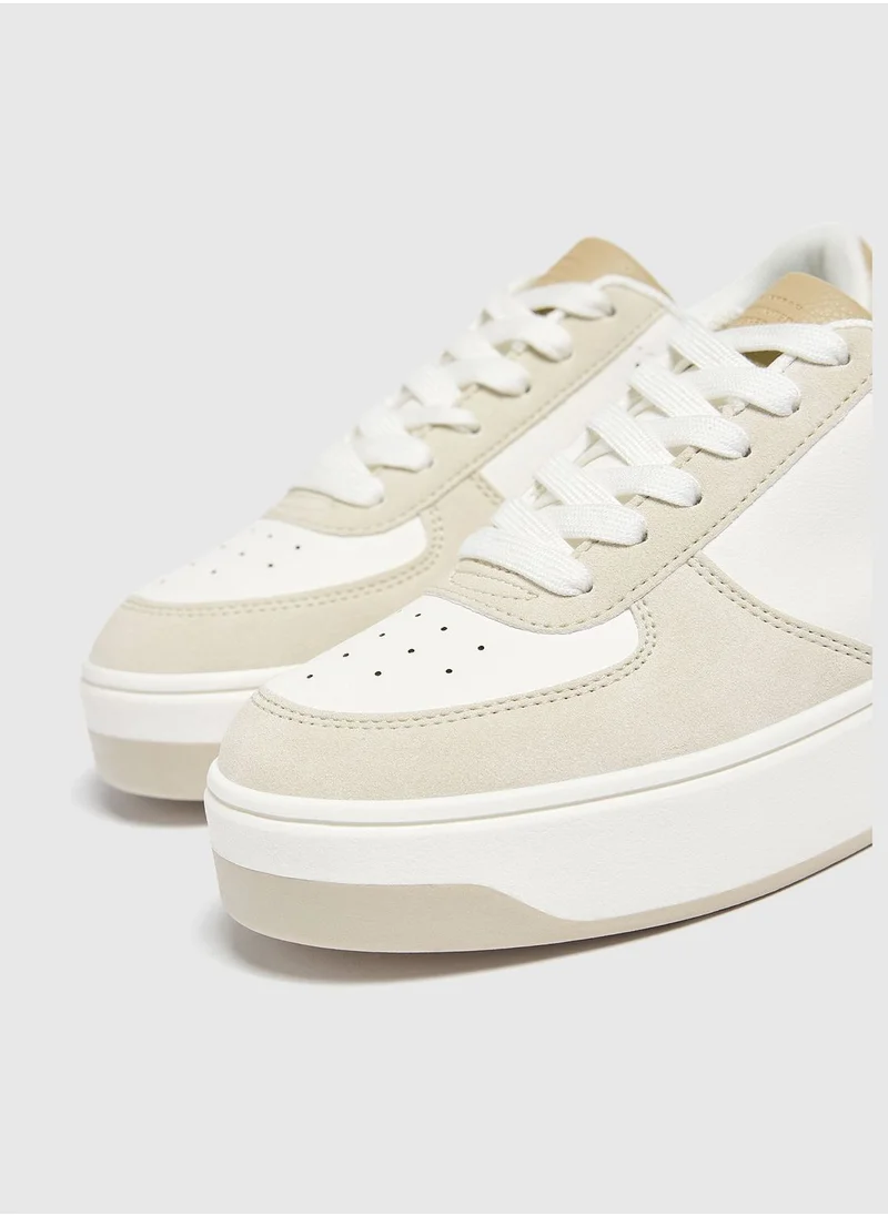 PULL&BEAR Casual platform trainers