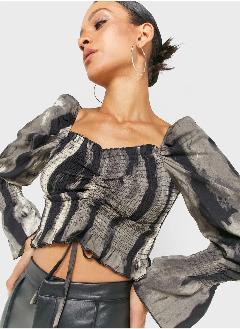 Ginger Urban Minx Smocked Detailed Top