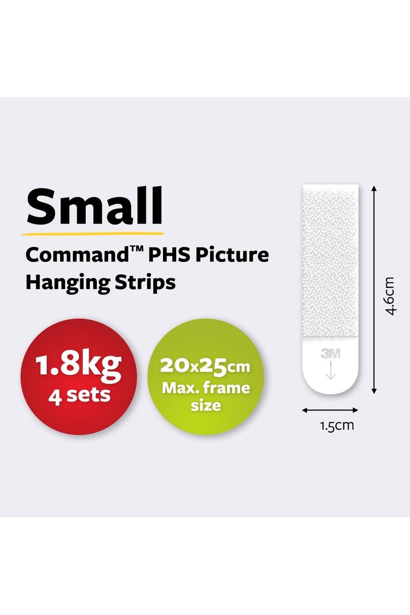 Command Command Small pack of 4 Pairs Picture Hanging Foam Strips White - Image 2