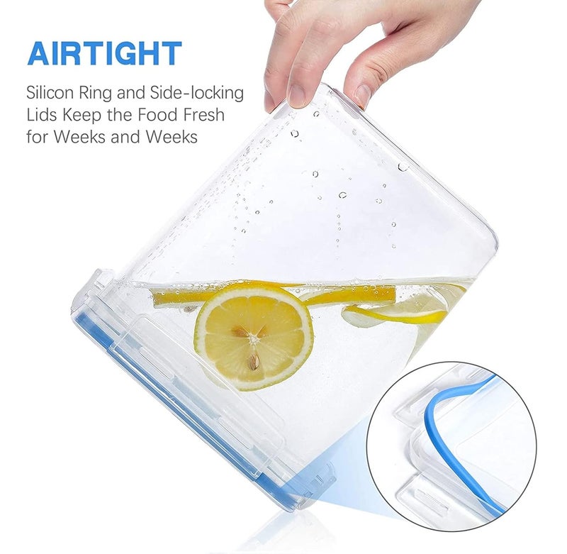 Antorn Airtight Storage Container Bpa Free Dry Food Containers For Fridge Airtight Plastic Storage Container 1500MlPack Of 6 Clear - Image 3