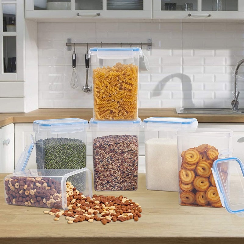 Antorn Airtight Storage Container Bpa Free Dry Food Containers For Fridge Airtight Plastic Storage Container 1500MlPack Of 6 Clear - Image 5