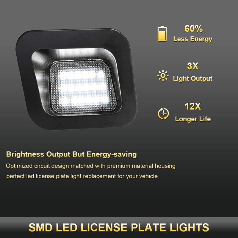 Gempro مجموعة مصابيح LED لترخيص لوحة السيارة GemPro 2 قطعة لسيارات دودج رام 1500 2500 3500 (2003-2018) - Image 2