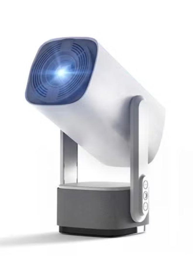 TIGER Smart Portable Pan Tilt HDMI Projector – 4K Supported with 720P HD Native Resolution, Up to 180" Screen, Dual-Band 5G/2.4G WiFi, Auto Keystone Correction, Electric Focus, Android 11 OS, Built-In Speaker – Ideal for Home Theater & Outdoor Entertainment - Image 1