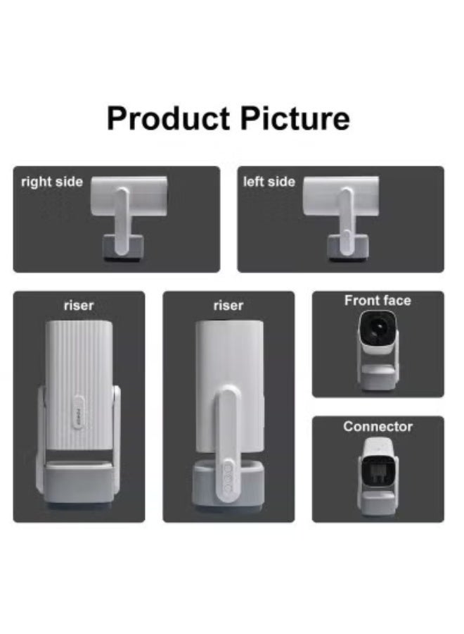 TIGER Smart Portable Pan Tilt HDMI Projector – 4K Supported with 720P HD Native Resolution, Up to 180" Screen, Dual-Band 5G/2.4G WiFi, Auto Keystone Correction, Electric Focus, Android 11 OS, Built-In Speaker – Ideal for Home Theater & Outdoor Entertainment - Image 2